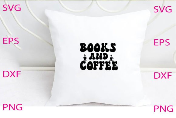 Books and Coffee Svg Design