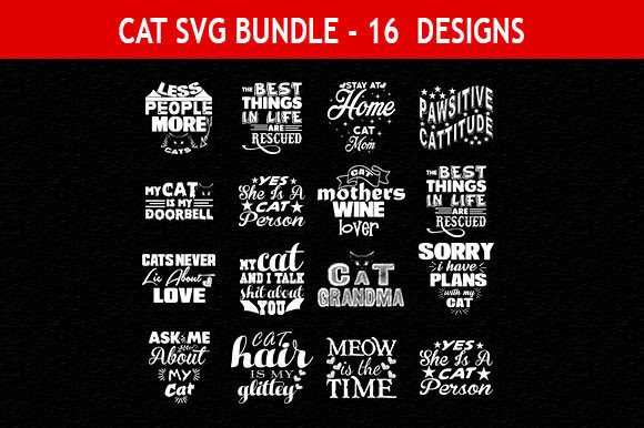 Cat 16 Quotes Designs Bundle