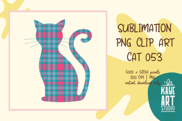 Cat Sublimation PNG Clip Art 053
