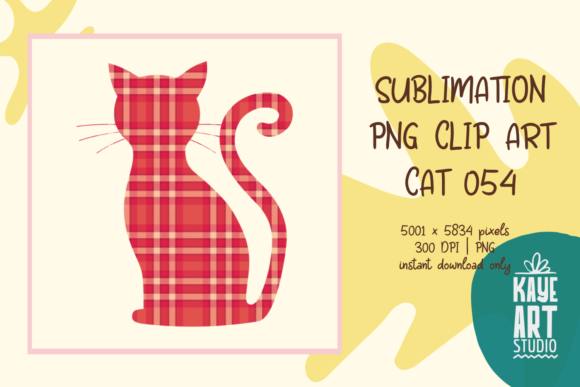 Cat Sublimation PNG Clip Art 054