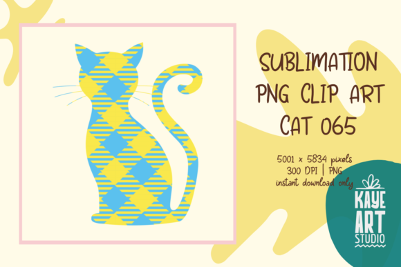 Cat Sublimation PNG Clip Art 065