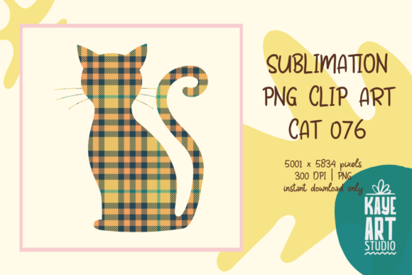 Cat Sublimation PNG Clip Art 076