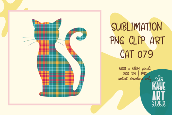 Cat Sublimation PNG Clip Art 079