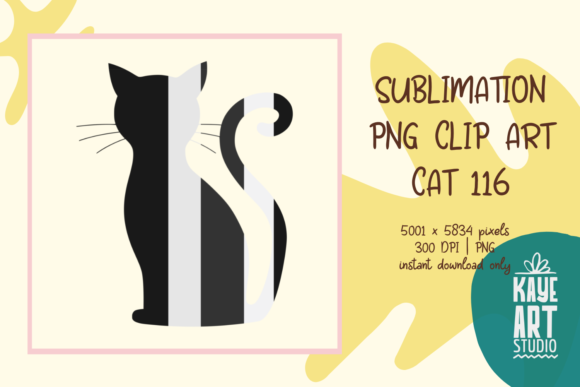 Cat Sublimation PNG Clip Art 116