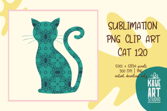 Cat Sublimation PNG Clip Art 120