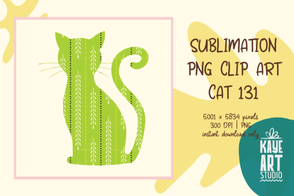 Cat Sublimation PNG Clip Art 131