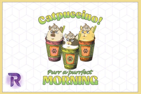 Catpuccino Cat Coffee Sublimation