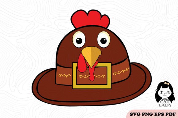 Free Cute Turkey Hat Thankful SVG PNG