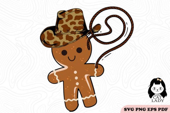 Gingerbread Cowboy Christmas SVG PNG