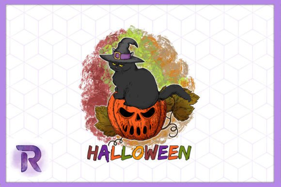 Halloween Cat Witch Hat Sublimation