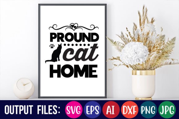 Proud Cat Home Embroidery Design